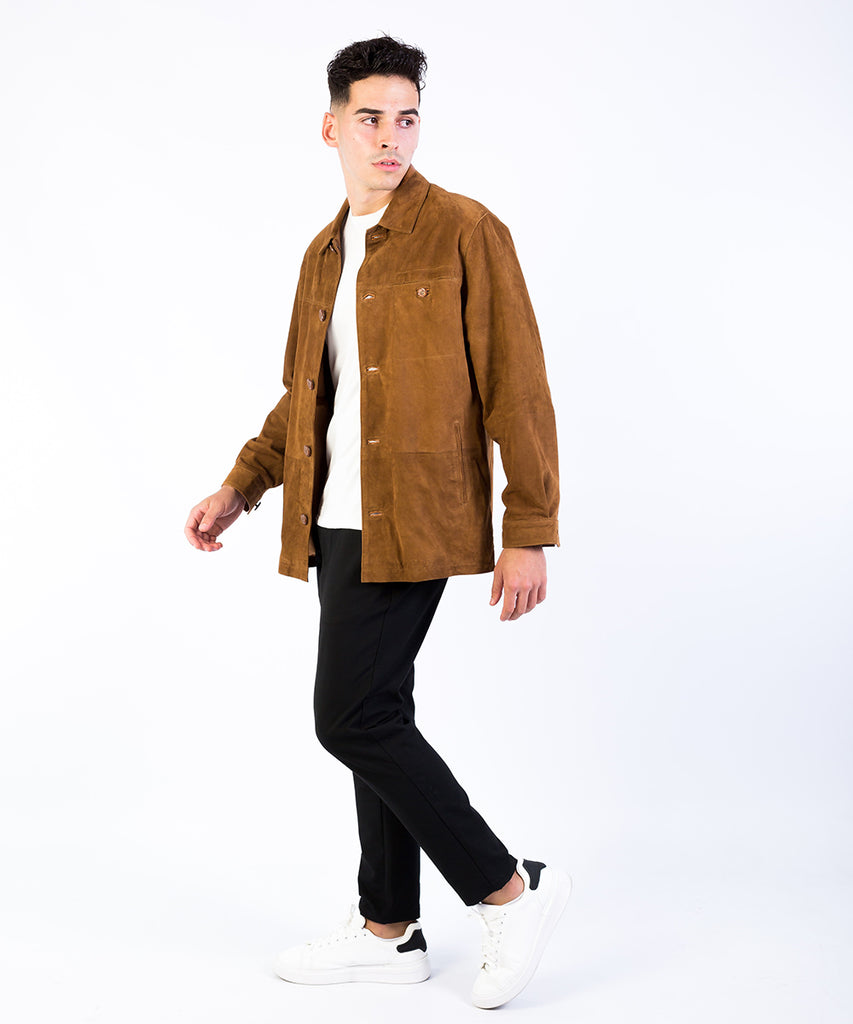 Sobrecamisa ante piel hombre