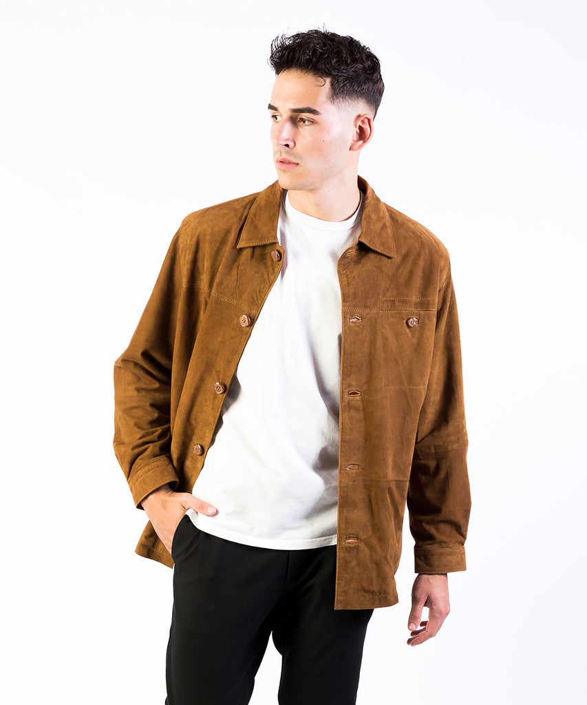 Sobrecamisa ante piel hombre