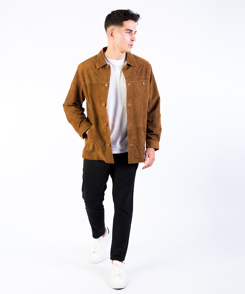 Sobrecamisa ante piel hombre