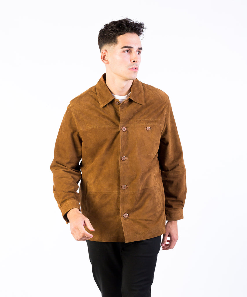 Sobrecamisa ante piel hombre